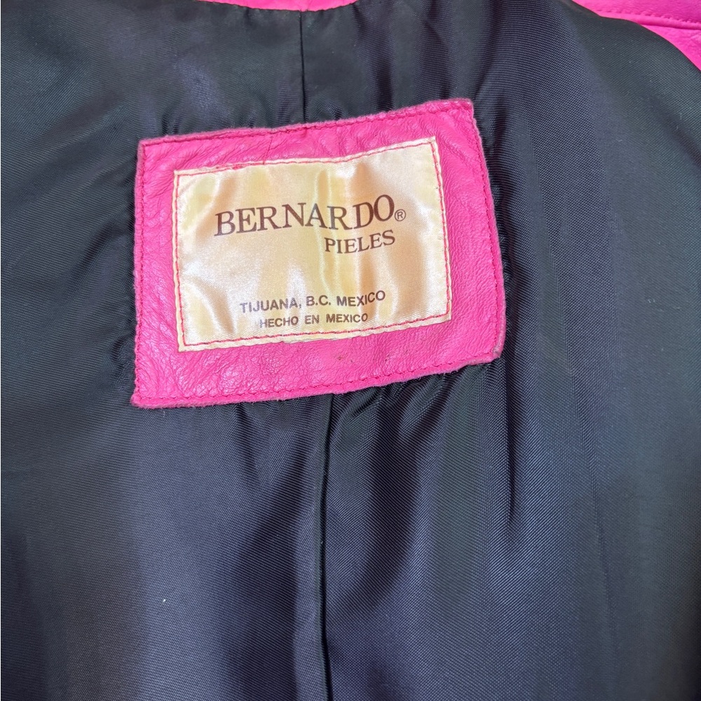 Vintage 80’s Bernardo Pieles‎ Pink Genuine Leather Jacket - Picture 8 of 13